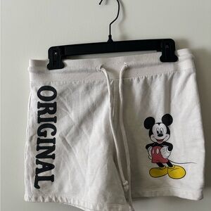 White Mickey Mouse Shorts